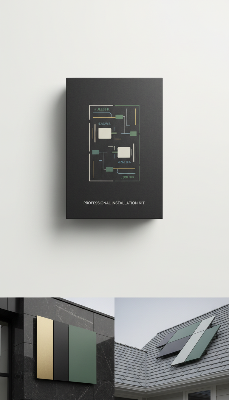 Kit installazione professionale con packaging minimalista
